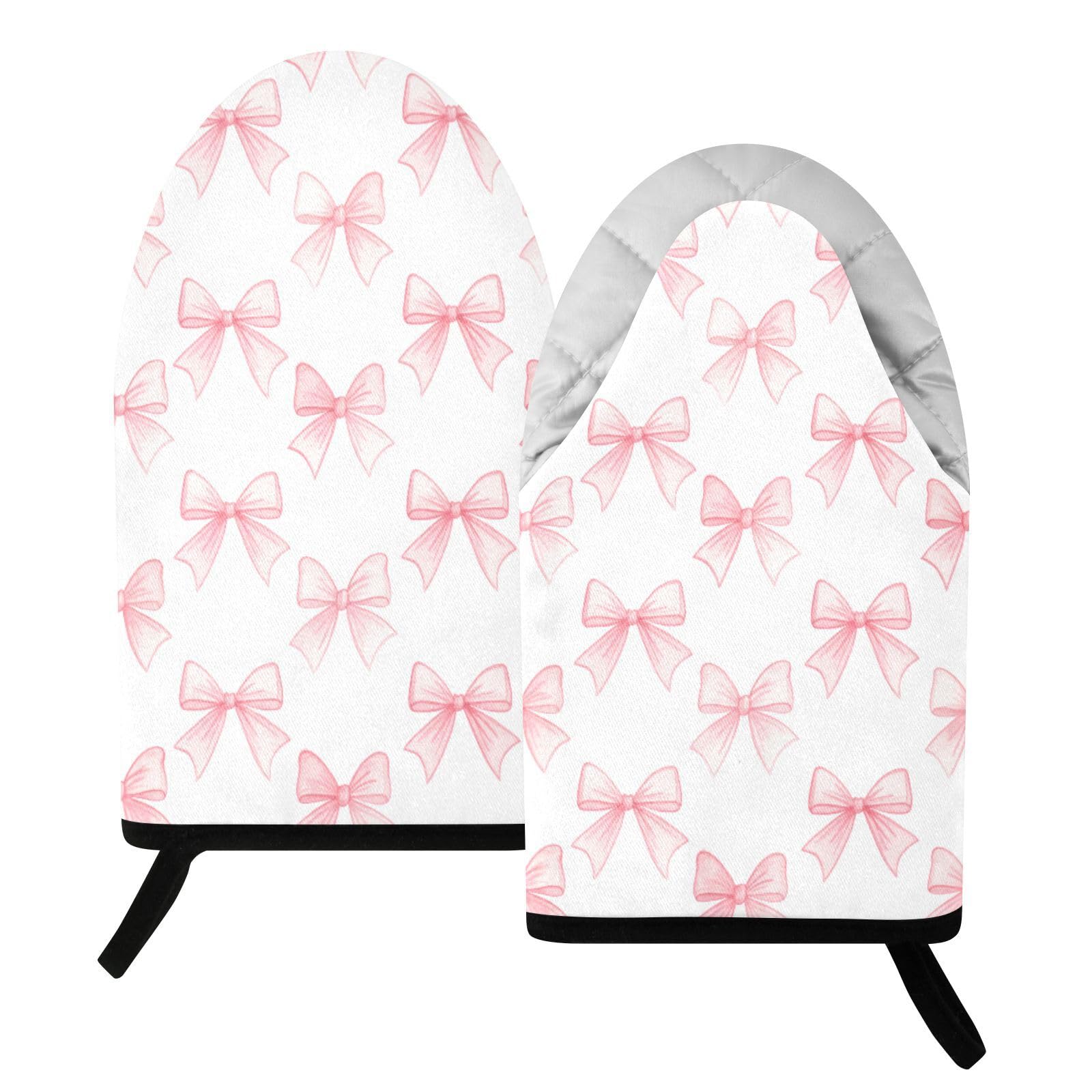 BURSTDDY Bow Oven Mitt,Heat Resistant Kitchen Mitts for Cooking