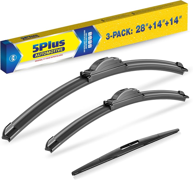 Palhetas do limpador de para-brisa 5 PLUS para Honda Fit 2009 a 2020 – Kit com 3 unidades
