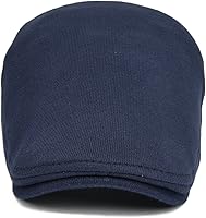 Vista 28 de VOBOOM Hombres Newsboy Cap Algodón Flat Ivy Gatsby Driving Hat Negro