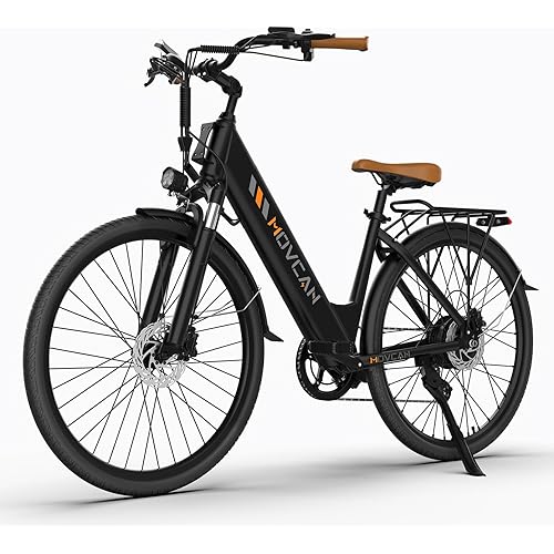 Movcan V80 Electric Bike, 1000W Motor 28MPH Ebike, 48V 13Ah Removeable Battery, 26'' City Cruiser Adult Electric Bicycles up to 70 Miles
