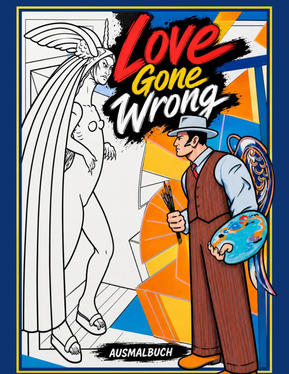 Das Ausmalbuch von Doug: Band 1 – Love Gone Wrong: Ein Pop-Art Malbuch für Erwachsene und Jugendliche | Kreatives Ausmalen nach Original-Gemälden von Doug Kemp