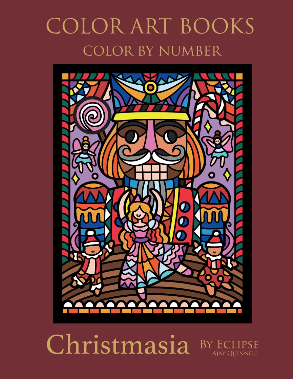 Christmasia Color By Number Book Standard paper edition Quinnell