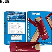 Vista 9 de KuWFi Router de módem USB 4G LTE con punto de acceso WiFi, módem 4G Router inalámbrico WiFi Hotspot con ranura para tarjeta SIM desbloqueada