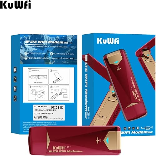 Miniatura 9 de Router de módem USB 4G LTE con punto de acceso WiFi, módem 4G Router inalámbrico WiFi Hotspot con ranura para tarjeta SIM desbloqueada portátil para