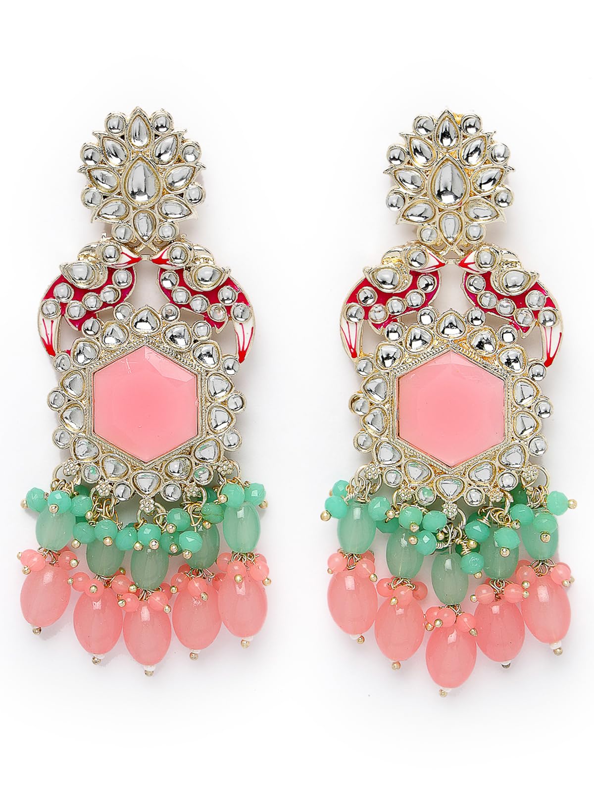 Studio Sukkhi Fashionable Gold Plated Kundan With Meenakari Multicolor Dangle Drop Earrings For Women And Girls (E105780) (B0CPM139Y4) Amazon Price History, Amazon Price Tracker