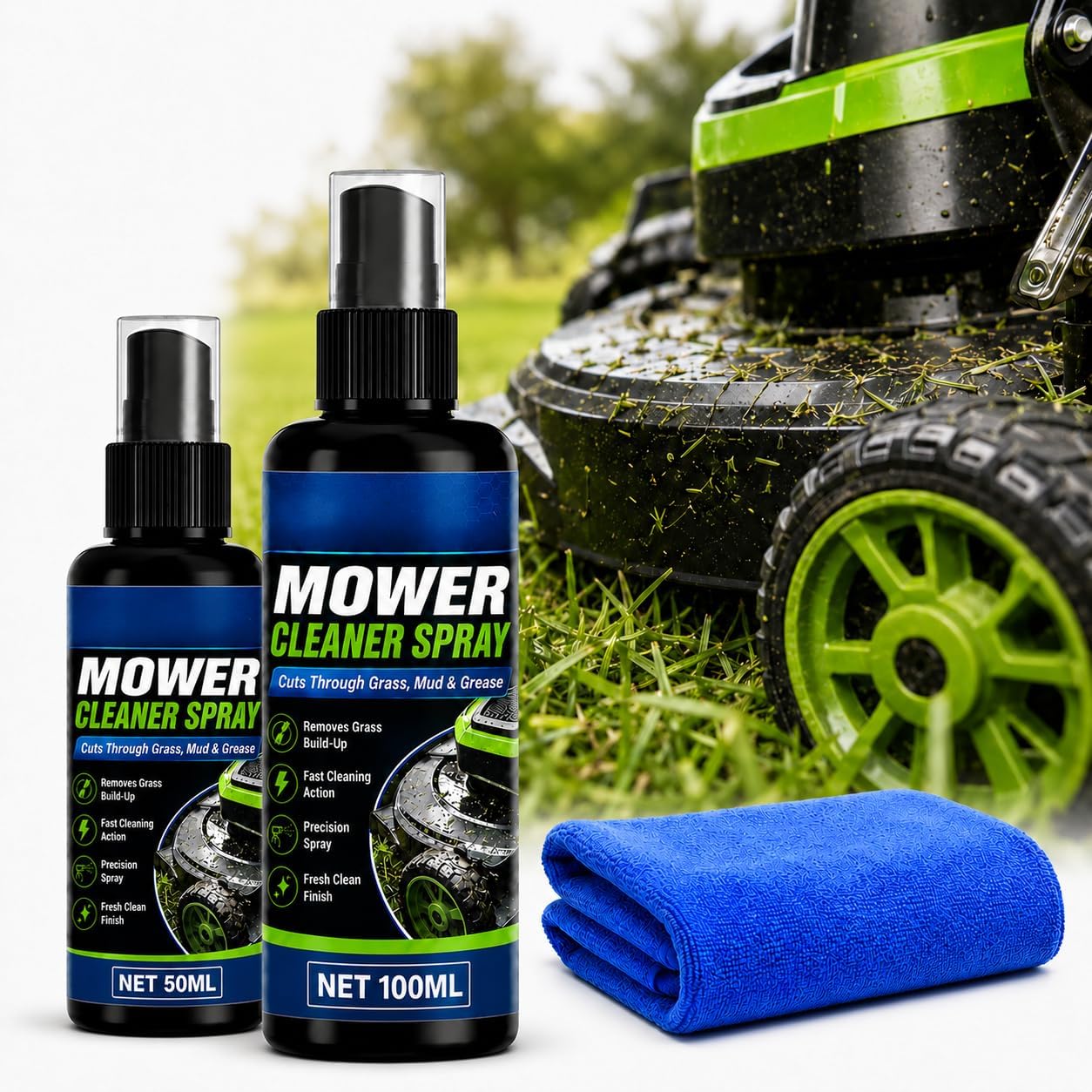 Heavy Duty Mower Cleaner Degreaser, Lawn Mower Cleaner Spray (50+100 ml)