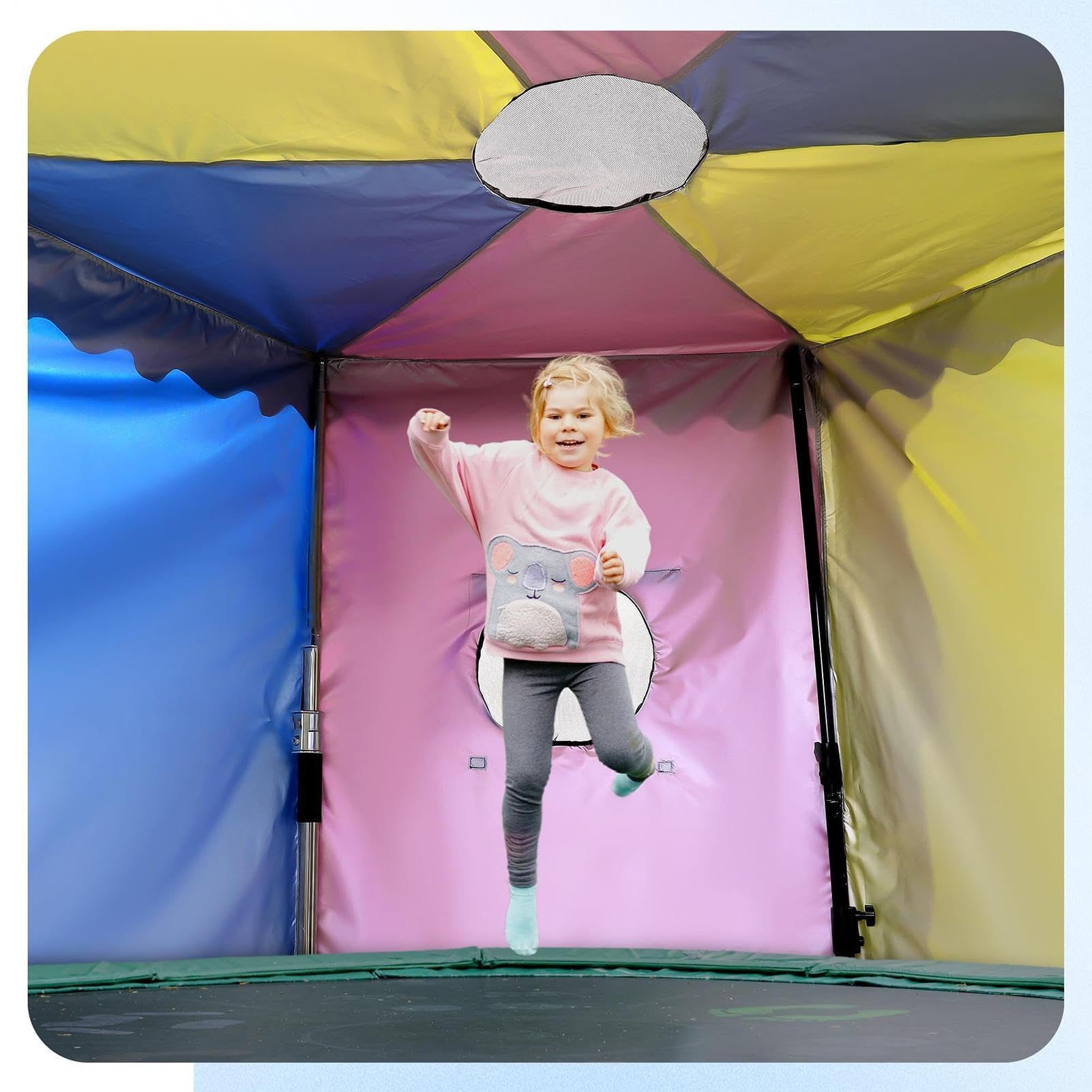Copertura Trampolino | Tenda rotonda pieghevole impermeabile – Tenda di Trampolino, ideale per salti sportivi all'aria aperta compleanno picnic piscina e parchi acquatici