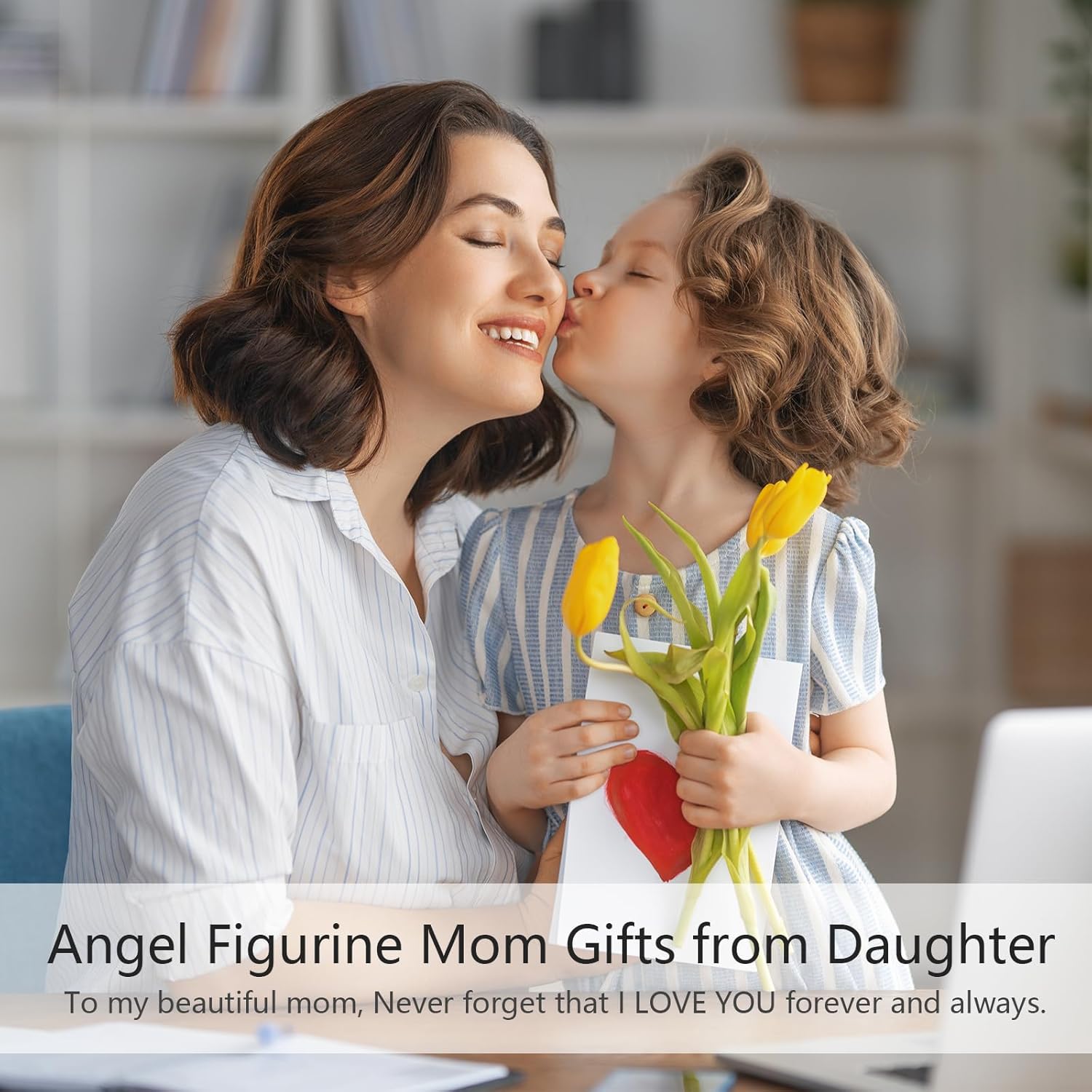 Gifts for Mom,5.12" Mom Gifts Angel Figurine,Mom Birthday Gifts,Sentimental Gift for Moms on Birthday and Mother's Day - Image 6