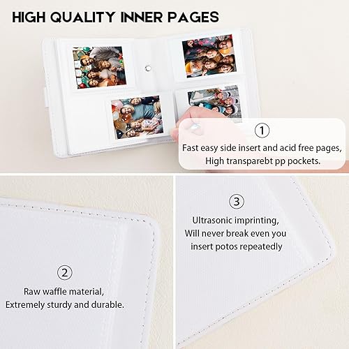 Miniatura 9 de Álbum de fotos de 2 x 3 para cámara instantánea Fujifilm Instax Mini, 288 bolsillos, mini álbum de fotos para cámara instantánea Fujifilm Instax