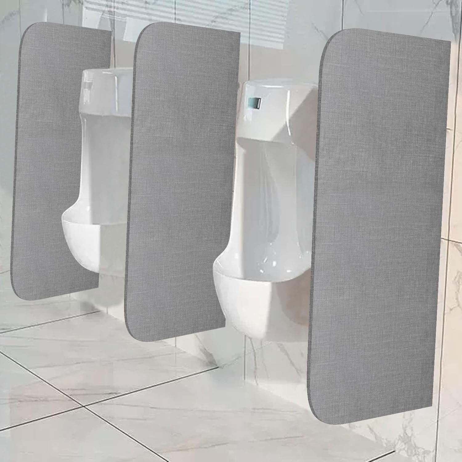Wall-mounted Urinal Screen Men's Urinal Privacy Waterproof Baffle 15.7"x35.4" Urinal Divider Partition Thickness 0.5" Toilet Partition Protection With Accessories For Schools Shopping Malls Public(2 p