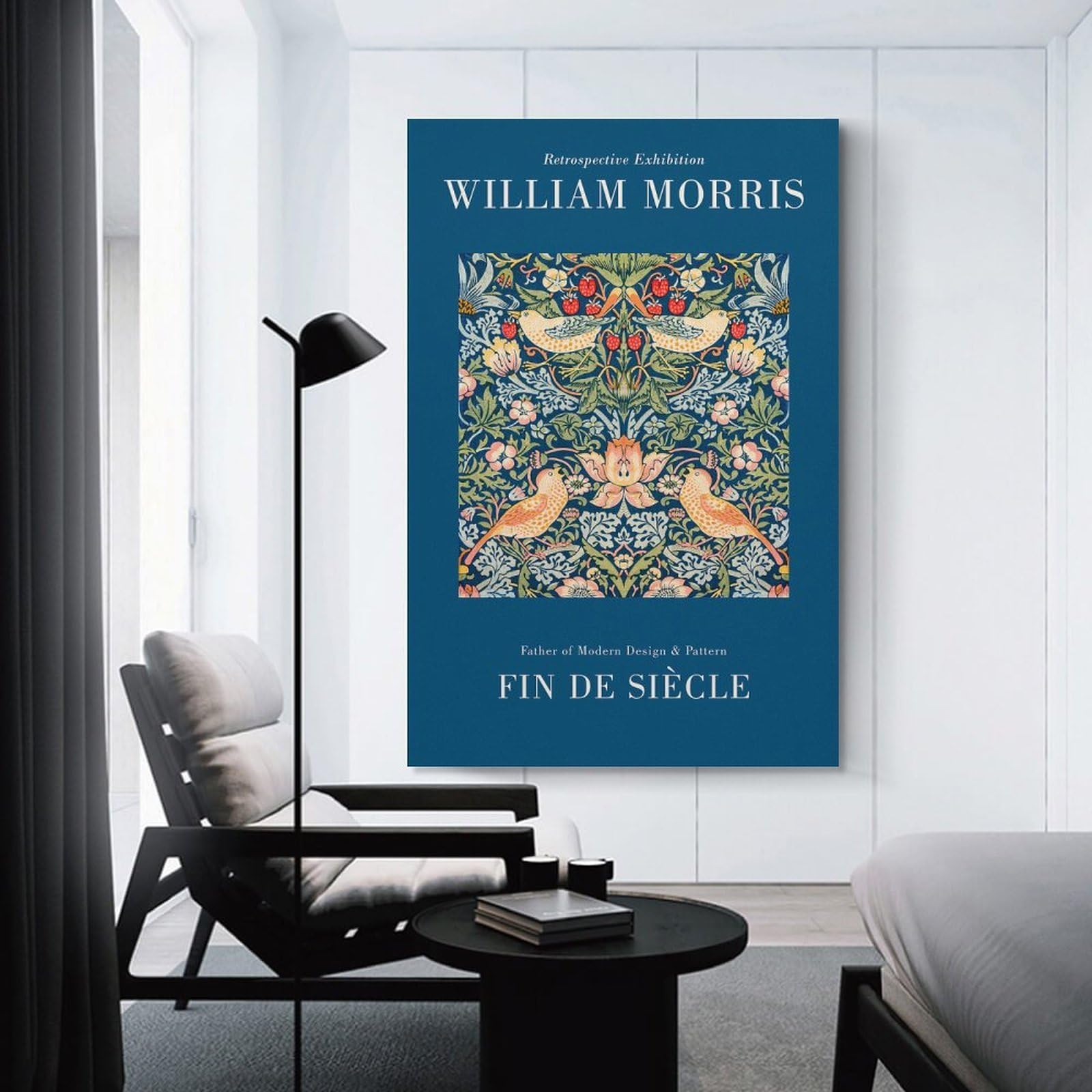 Junmoney William Morris Wall Art Print, 24x36inch(60x90cm), for Lounge Decor, Bedroom Walls Or Flats, Decorative Artwork for Empty Walls