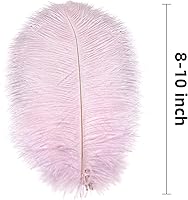 Vista 115 de 24 piezas de plumas de avestruz blanco natural de 10-12 pulgadas (25-30cm) para centros de mesa de bodas y fiestas, arreglos florales y decoración