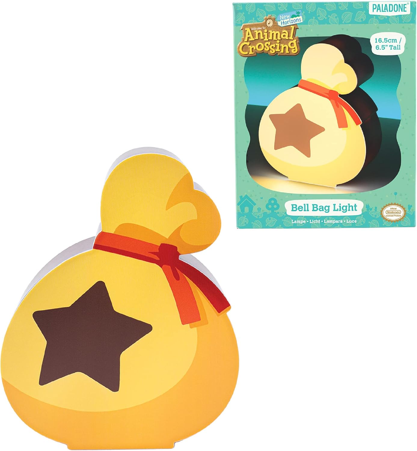 Paladone Animal Crossing Bell Bag Lampe 2D 16cm, PP9456NN, Black