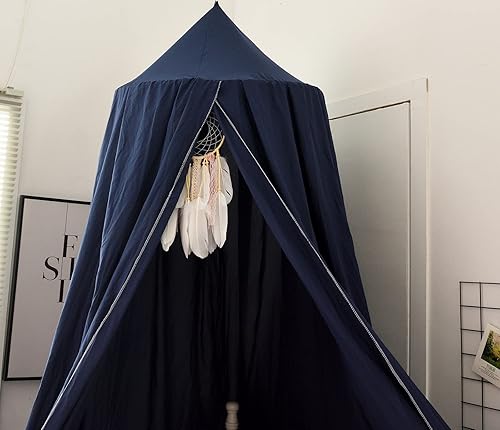 Miniatura 10 de Toldo de cuna para niños y niñas red de cúpula redonda para mosquitera cortina de cama para sala de juegos cama de bebé interior y exterior castillo