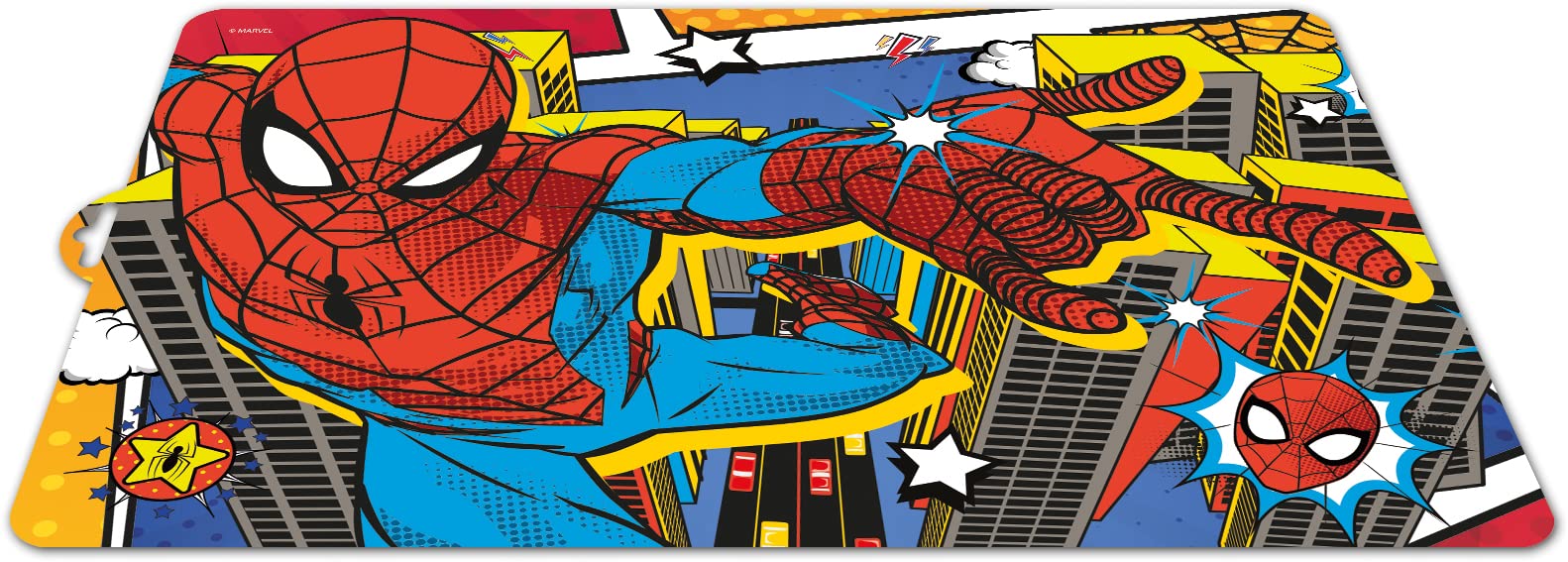 ALMACENESADAN 2451; Mantel Individual Reutilizable Spiderman; Dimensiones 43x29 cm; No BPA