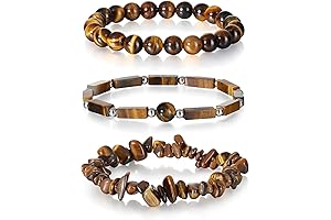 3-Piece Gemstone Tiger Eye Bracelet Set for Women: Empower Your Wardrobe with Natural Elegance