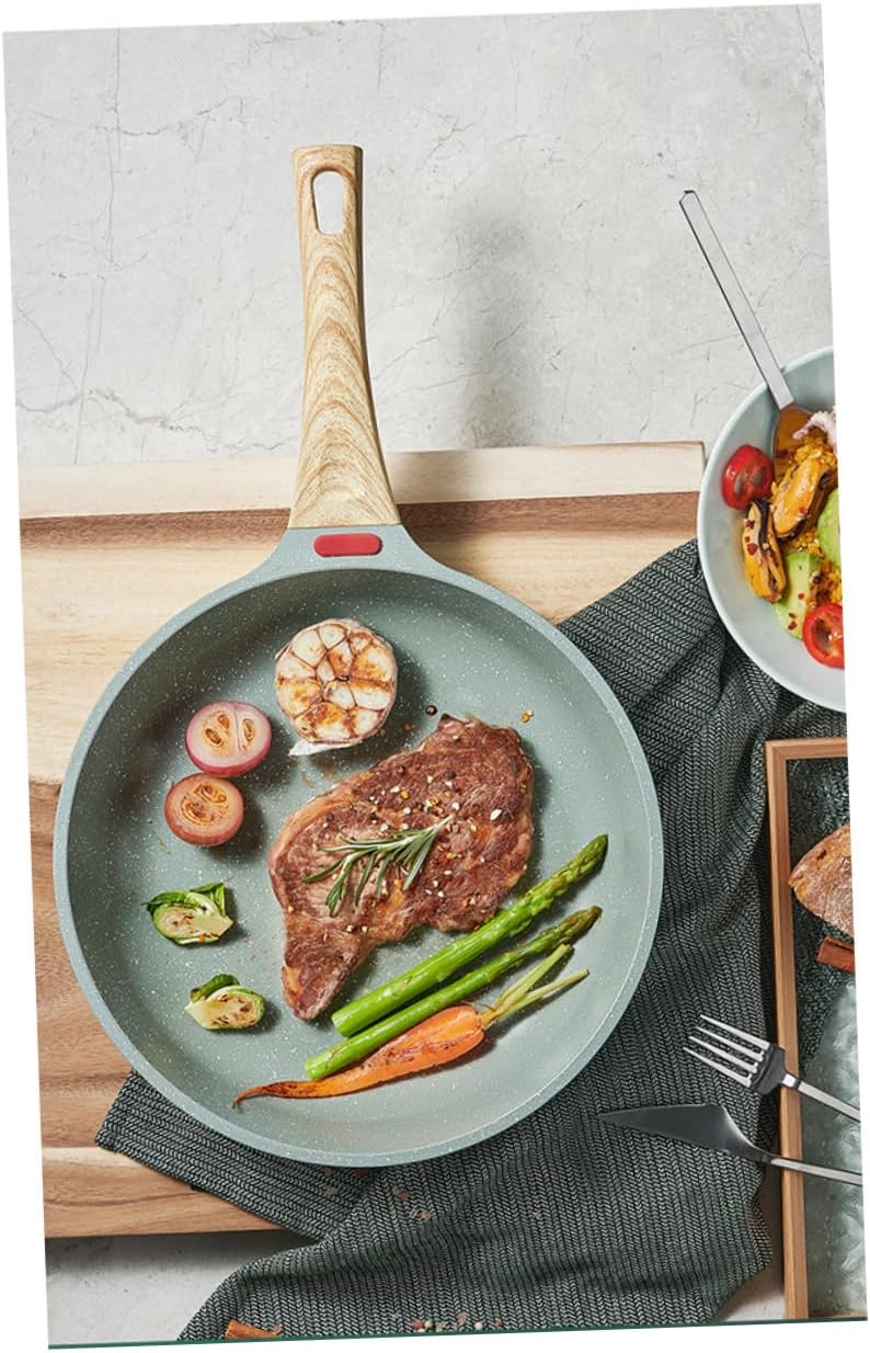 Mikinona Household Nonstick Pancake Pan Omelette Skillet for Cooking Breakfast Food and Bbq with Coating for Induction and Gas Stoves