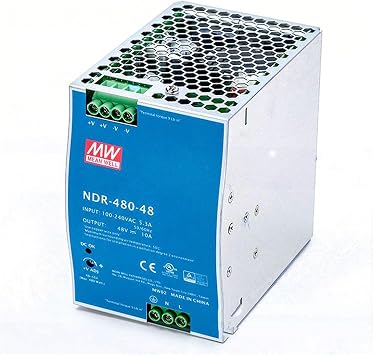 NDR-480-48 480W 48V 10A Industrial Single Output DIN Rail Power Supply, UL/TUV/CB/CE, for Electromechanical Equipment & Factory Automation