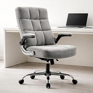 LAKDI Furniture Premium Velvet High Back Home & Office Chair for Work Adjustable Height & Arm, Ergonomic Executive Soft Pa... Price In India