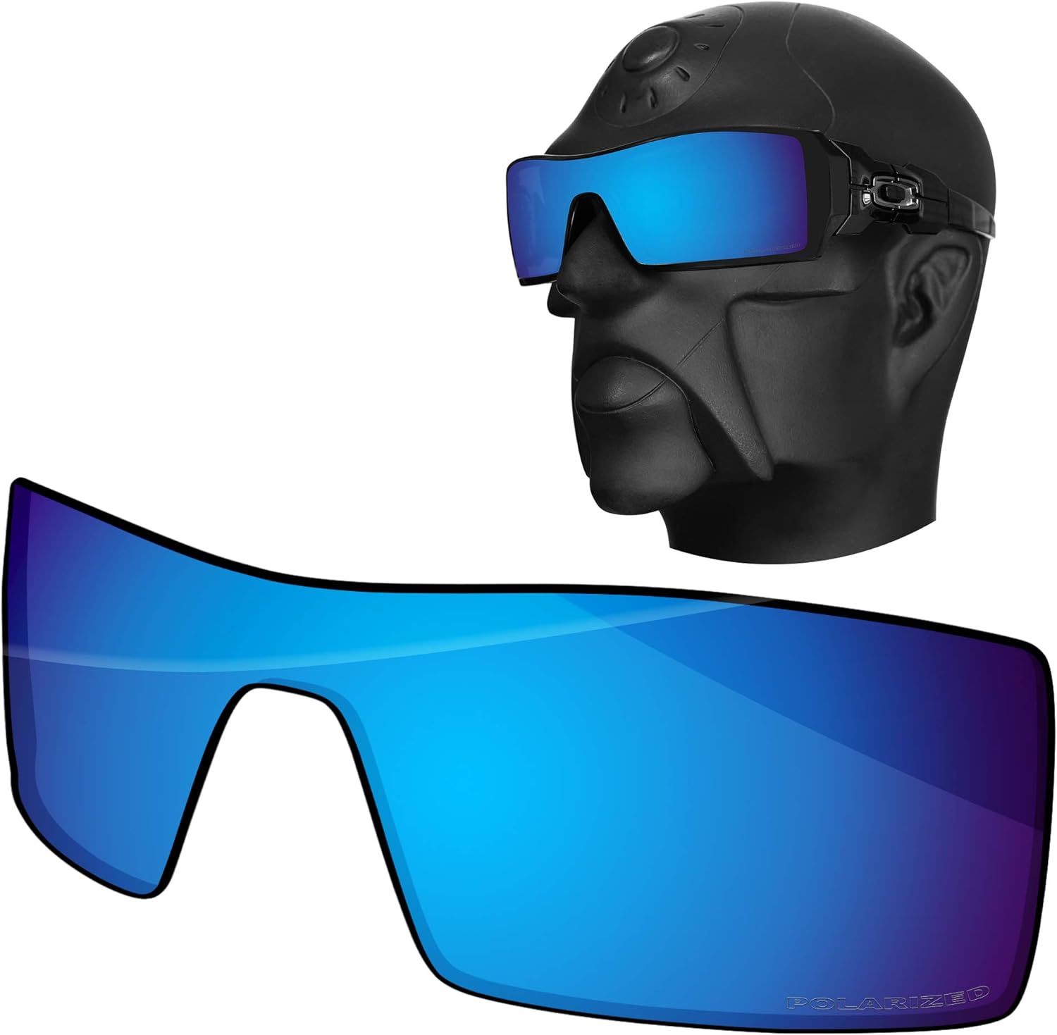 Ensky HardyShield Replacement Lenses for Oakley Oil Rig Sunglasses - Intense Blue