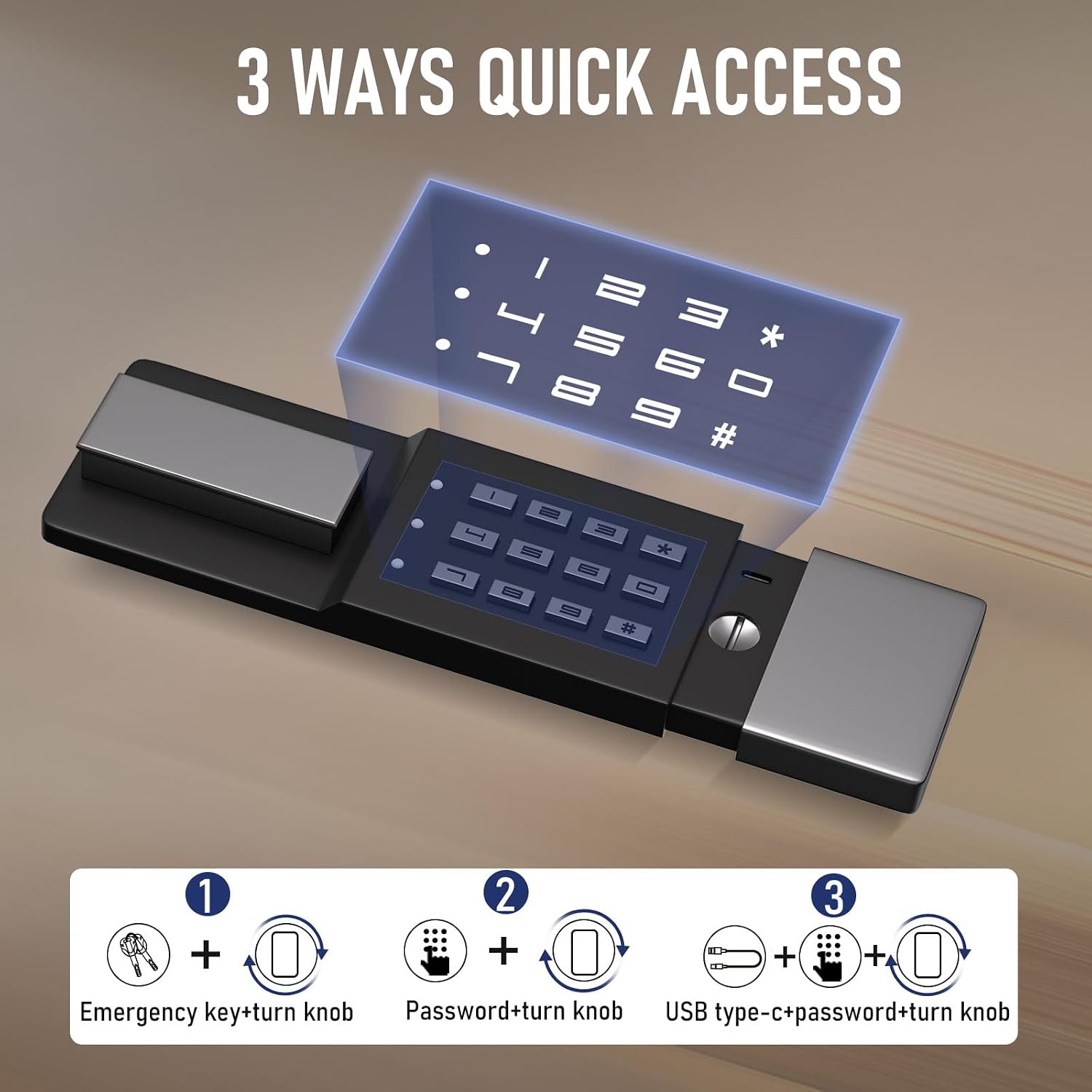 Kavey Double Door Home Safe, 5.5 Cub 220° Wide Opening Safe Box with Backlit Digital Keypad, Adjustable Shelf, Security Safe with Dual Alarm, LED Lights for Jewelry Money Document, Home Office