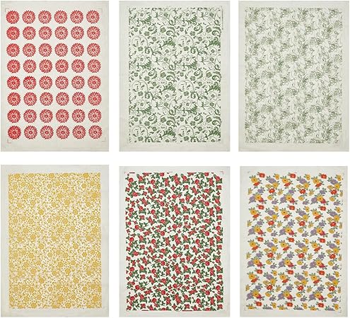 BENECREAT 6 Styles Flower Decals Pottery Transfer Paper, Colorful Pottery Art DIY Sticker Underglaze Flower Paper for Pottery Enamel Decal, 15x21 Inch