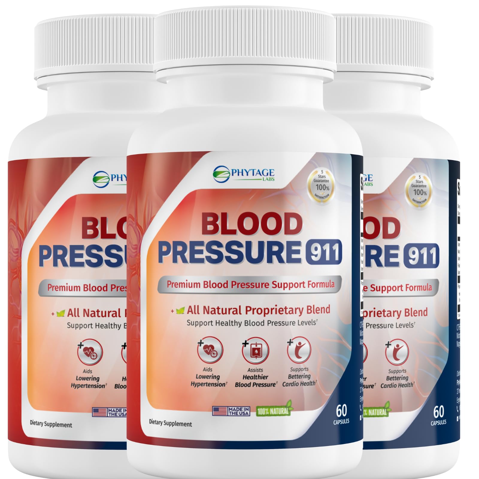 Blood Pressure 911 Premium Supplement - BP Support Pills 3 Pack