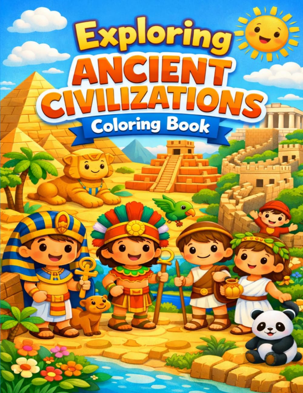 Exploring ANCIENT CIVILIZATIONS Coloring Book