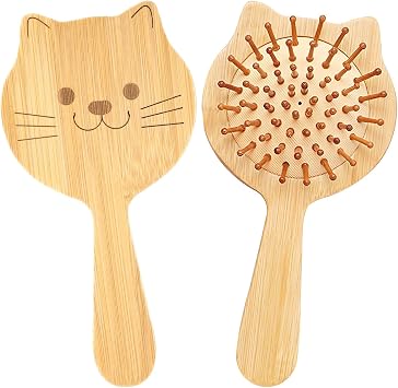 Children's Hair Brush,1 PCS Bamboo Hair Brushes Mini Portable Detangling Hair Brushes Bamboo Brush for Women Men or Children