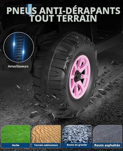 12V Quad électrique pour Enfants, Mit 2X35 W Moteurs Puissants, Quad Enfant avec Musique, Télécommande,Klaxon et Lampe Frontale pour Enfant de 3 à 8 Ans - 7