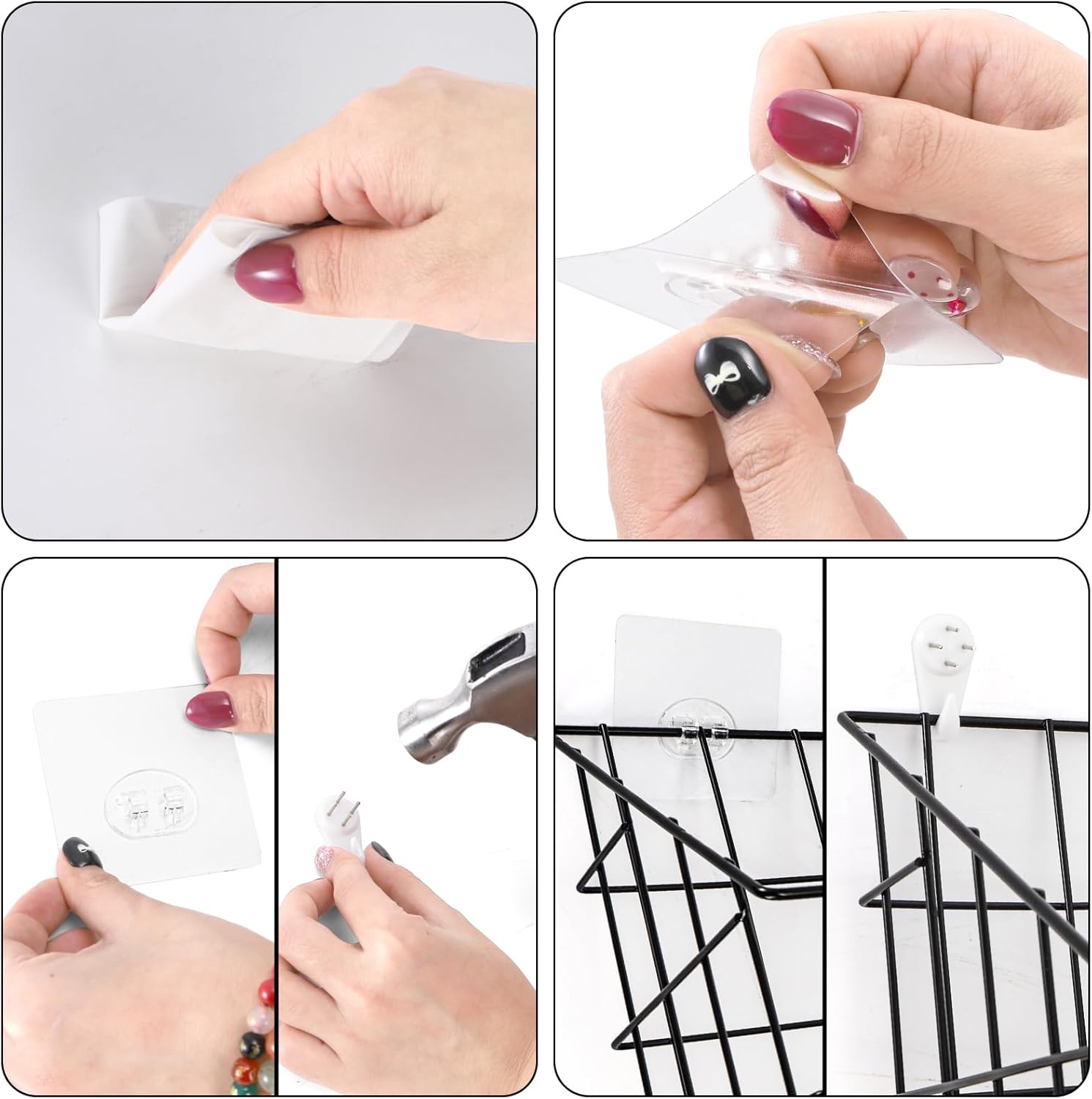 Noamus 2 Pack Bath Tub Toy Storage Organizer Basket, Rustproof Black Iron Holder with Hook&Drainage, Large Capacity Metal Shower Caddy for Shampoo, Bathroom Bedroom, 3-Way Mount (Wall, Hanging, Stand)