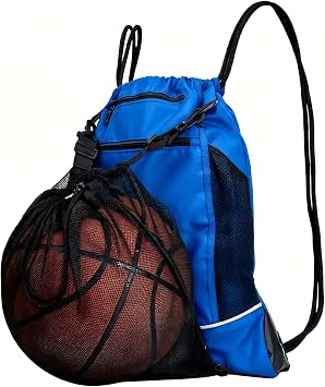 SSZYace Basketball Backpacks for Men Boys Foldable Football Backpack Basketball Bag Gym Bag Drawstring Bags