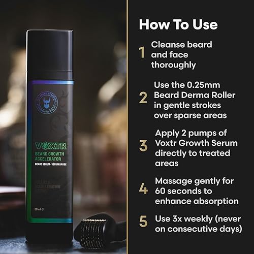 Miniatura 2 de The Beard Struggle Voxtr - Suero para el crecimiento de la barba con matriz de aceleración folicular - Suero para barba, 1.69 onzas líquidas
