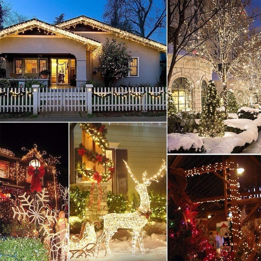 Garten Lichter, Fee Lichter, LED-Lichterkette Silberdraht Fee warmweiße Girlande Zuhause Weihnachten Hochzeitsfeier Dekoration Angetrieben durch Batteriebatterie USB 5/10m (Color : G, Size : 5 Meter)