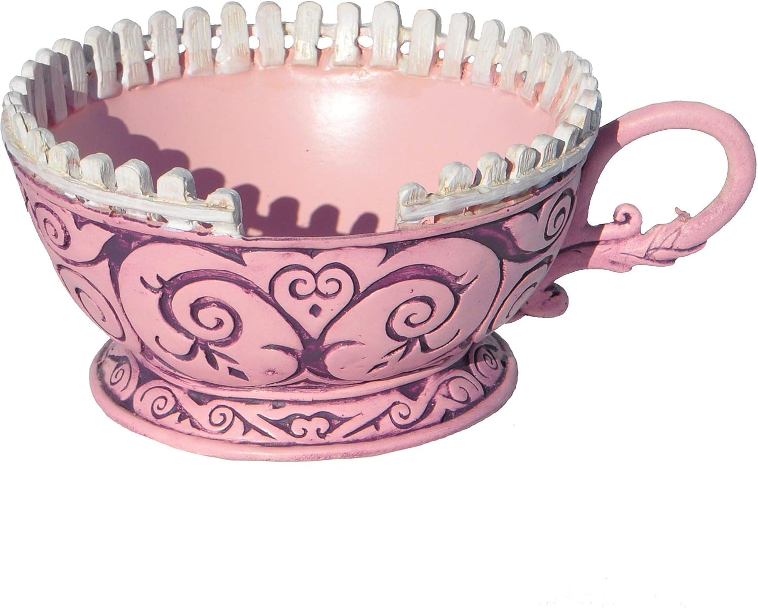 Wonderland Tea Cup Planter, Pink for Miniature Garden