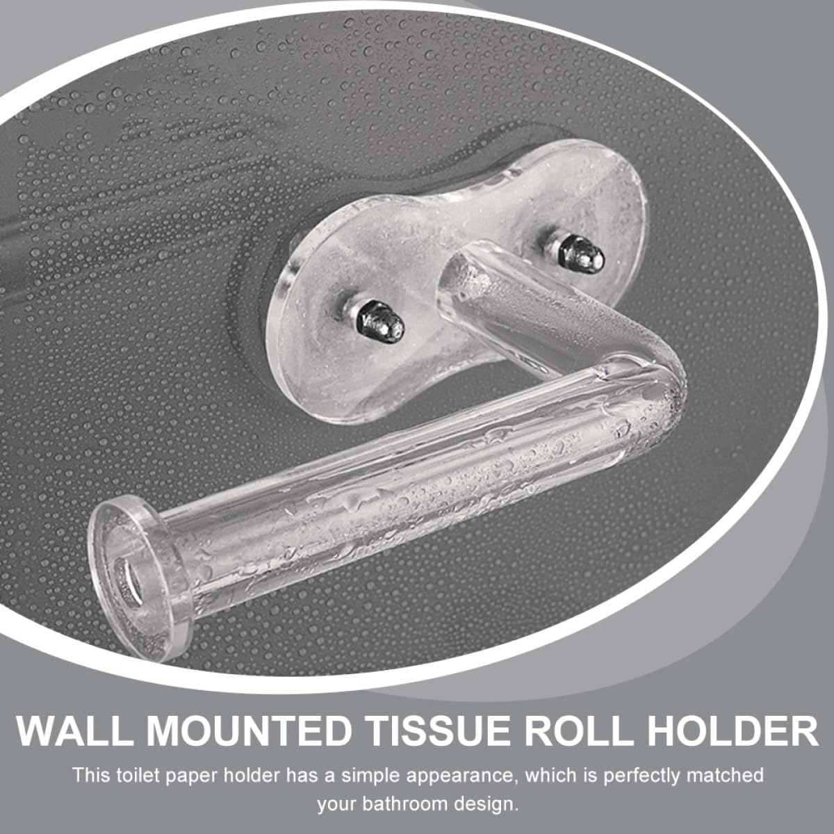 COHEALI Clear Acrylic Toilet Paper Holder Wall Mount