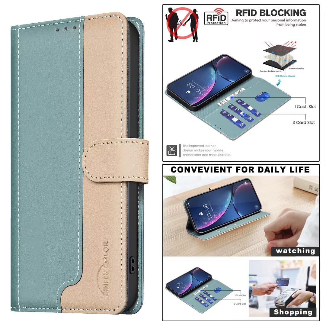 Mofurd Hoesje voor Xiaomi Redmi 15C 4G 2 stuks gehard glas, [RFID-blokkering] premium PU-lederen beschermhoes, [kaartsleuven] portemonnee flip case - zwart