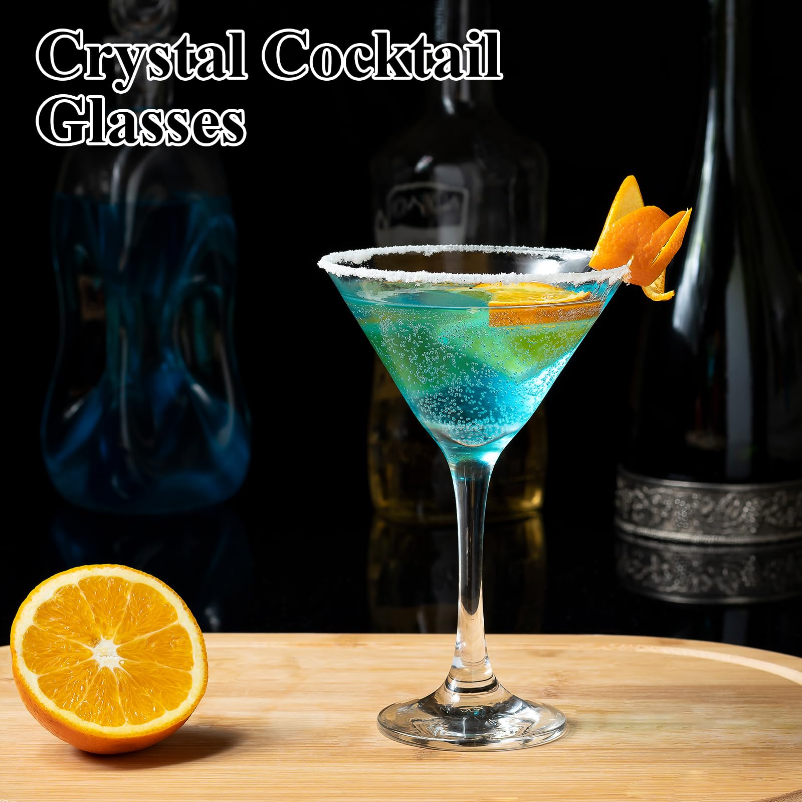 MIVIDE Lot de 6 Verre à Martini Cocktail 160 ml, Verres à Cocktail en Cristal, Verre à Martini pour Restaurants, Fêtes, Maison, Passe au Lave-Vaisselle