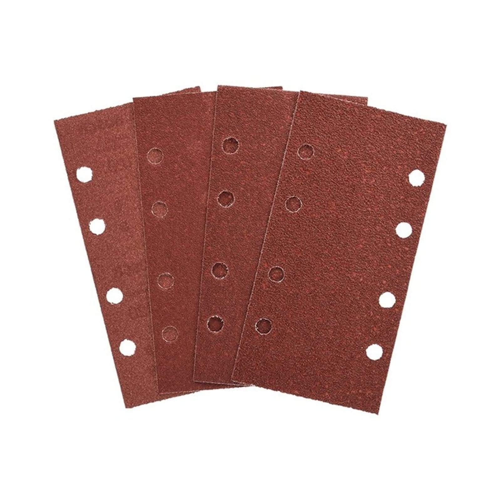 WILLWA Papel de Lija Cuadrado de 10 Uds., Papel de Lija de 8 Agujeros, 185x93mm, Herramientas abrasivas de Papel de Lija for pulir en seco antiobstrucción (Size : 100)