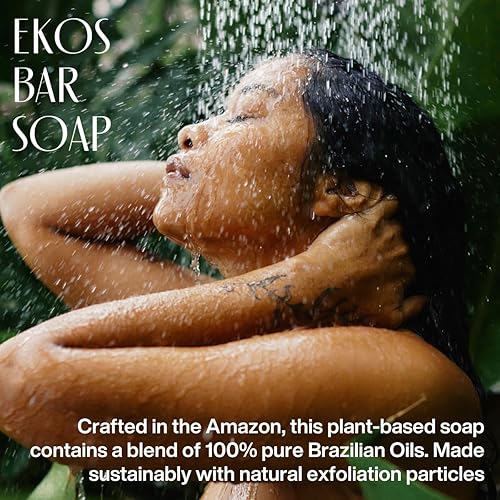 Miniatura 6 de Natura - Ekos Castanha, Andiroba, Açaí & Passion Fruit - Juego de 4 barras de jabón exfoliantes - Aceites vegetales puros - Cuidado de la piel