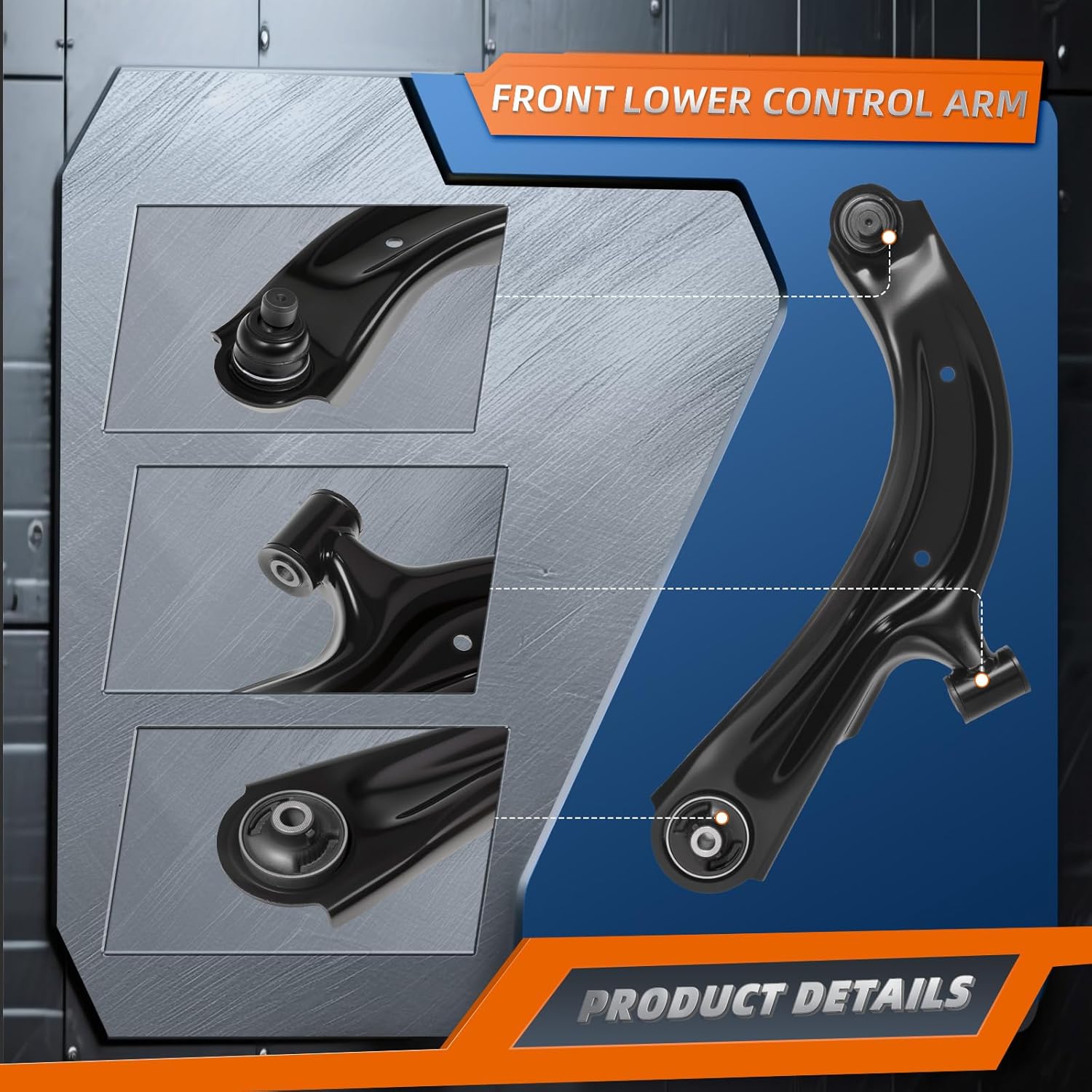 KEYOOG 2Pc Set K622159 K622160 Front Lower Control Arm and Ball Joint Assembly Fit For 2013-2019 Ni-ssan Sentra 1.8L,2013-2020 NV200 Passenger Driver Side Suspension