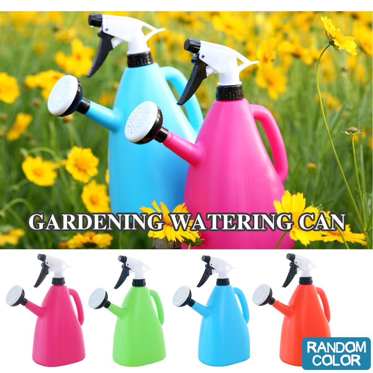Vunexo/Garden Spray Bottle, Gardening Sprinkling Can, Lightweight Plastic Watering Can, 1 Liter Multifunctional Garden Sprinkler | Multi-Color (1-Liter-Garden-Spray-Bottle) 2