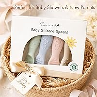 Vista 7 de Baby Spoons Set 6 Pack Silicone Baby Pre Spoons for Infants, BPA Free Soft Tip Infant Spoon Baby Led Weaning Spoon for Self Feeding Teething Spoon