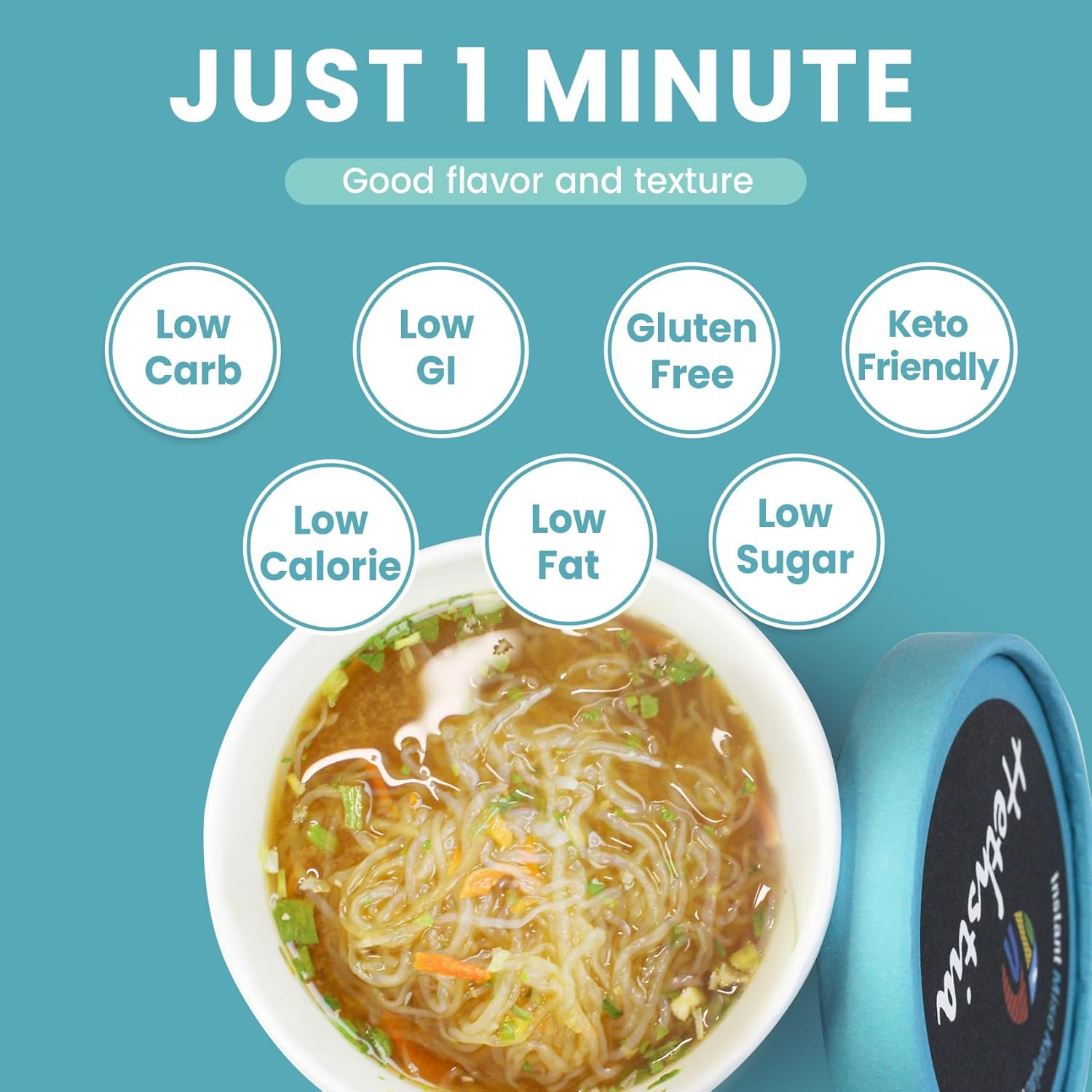 Hethstia Miso Konjac Noodle Cup 6 Packs & High-Protein Tonkotsu Ramen 6 Packs, Low-Calorie Shirataki Noodles & Plant-Based Instant Ramen, Healthy Meal Bundle, Keto, Vegan, Ideal Gift