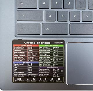YINOVEEN Chromebook Shortcuts Sticker,2PCS 2021 New Shortcuts Sticker for 11.6-15.6" Chromebook Accessories Keyboard Shortcuts Sticker(3 1/8 x 2 5/8 Inch)