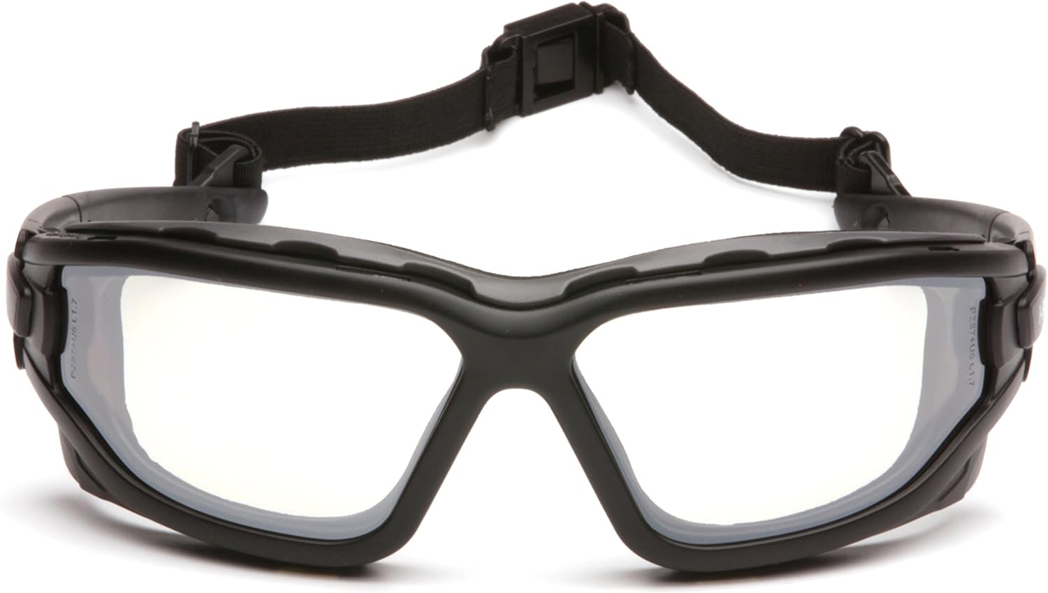 PYRAMEX I-Force Sporty Dual Pane Anti-Fog Goggle, Black Frame/Clear Anti-Fog Lens