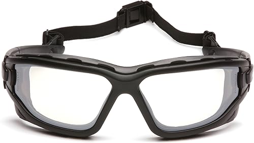 Vista 2 de PYRAMEX I-Force Sporty Dual Pane Anti-Fog Goggle, Black Frame/Clear Anti-Fog Lens Lente antivaho espejo E/S / marco negro