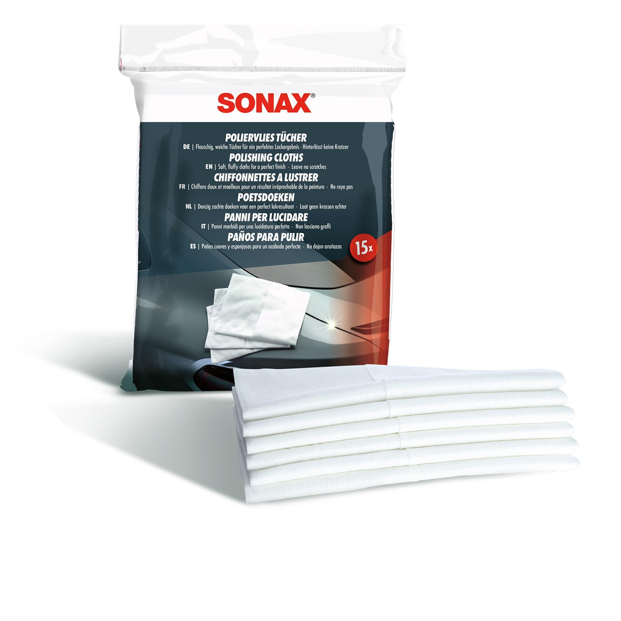 SONAX SCHLEIFPASTE + POLIERVLIESTÜCHER + LACKREINIGER+ XTREME POLISH & WAX 3 SET