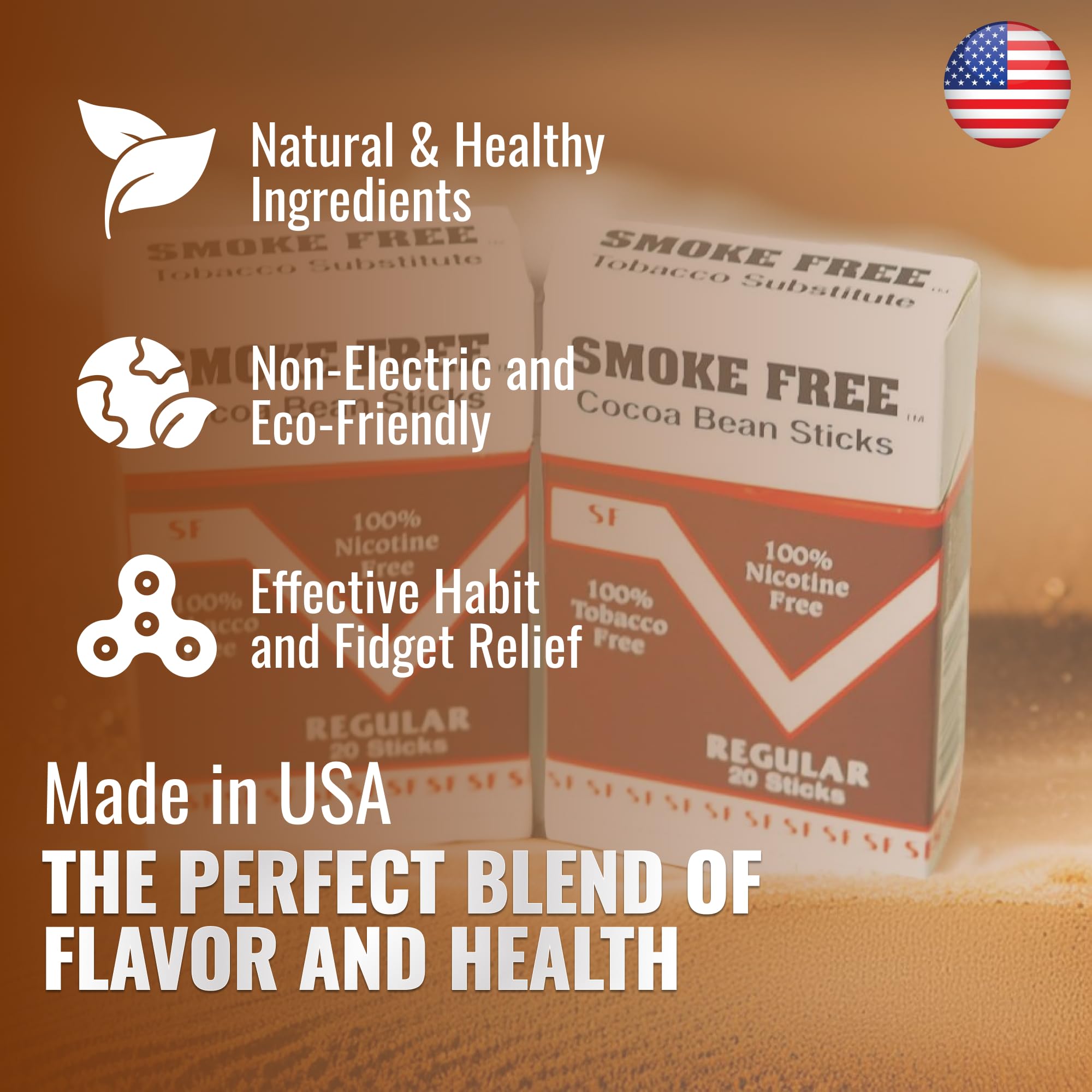 Amazon.com: Smoke Free Herbal Cocoa Cigarettes - Two Pack - 100% Tobacco &  Nicotine Free - Non-Addictive Tobacco Substitute