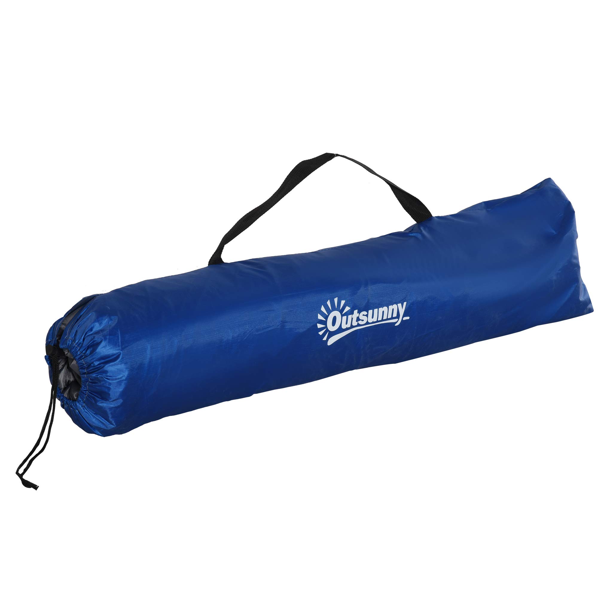 Outsunny Tienda de Playa Plegable, Carpa de Playa Pop-up para 1-2 Personas con Protección UV, Impermeable, Bolsa de Transporte, para Parque, Camping, 220x173x120 cm, Azul Oscuro